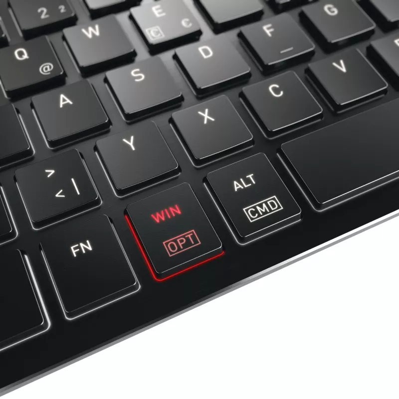 CHERRY KW X ULP 2.0 MINI teclado Home/Office USB + RF Wireless + Bluetooth QWERTZ alemão preto