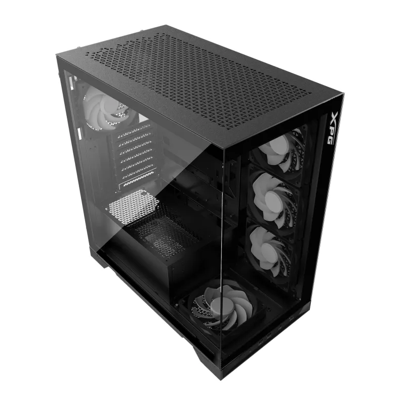 XPG INVADER X caixa mid-tower preta, Midi Tower, PC, preto, ATX, micro ATX, Mini-ITX, SPCC, 17,5 cm