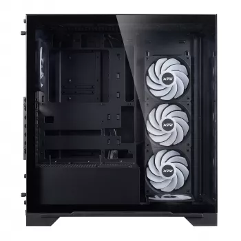 XPG INVADER X BTF caixa MID-TOWER preta, Midi Tower, PC, preto, ATX, micro ATX, Mini-ATX, SPCC, vidro temperado, 17,5 cm