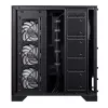 XPG Invader X BTF caixa de PC Midi Tower, ATX/Micro-ATX/Mini-ITX, vidro temperado, 5 ventoinhas ARGB de 120 mm, USB-C, sem fonte de alimentação, preta