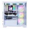 XPG Invader X BTF caixa de PC Midi Tower, ATX/Micro-ATX/Mini-ITX, painel lateral transparente, 5 ventoinhas ARGB de 120 mm, USB-C, sem fonte de alimentação, branca