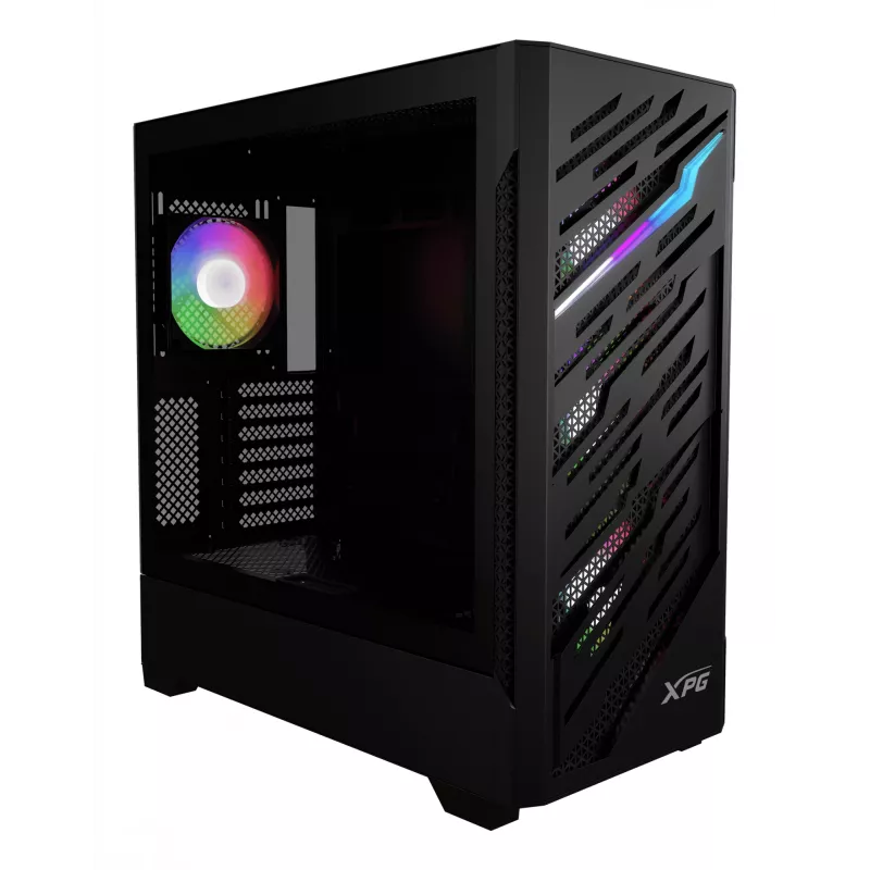 XPG STARKER AIR BTF caixa mid-tower preta, Midi Tower, PC, preto, ATX, EATX, micro ATX, Mini-ITX, SPCC, vidro temperado, Gaming