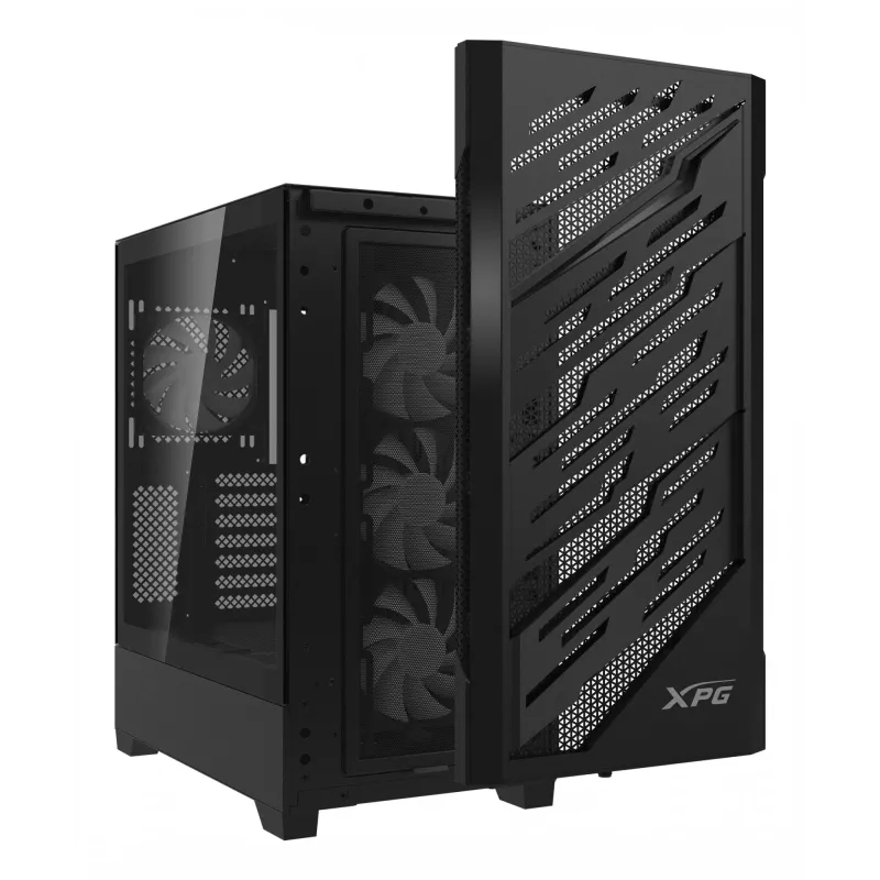XPG STARKER AIR BTF caixa mid-tower preta, Midi Tower, PC, preto, ATX, EATX, micro ATX, Mini-ITX, SPCC, vidro temperado, Gaming