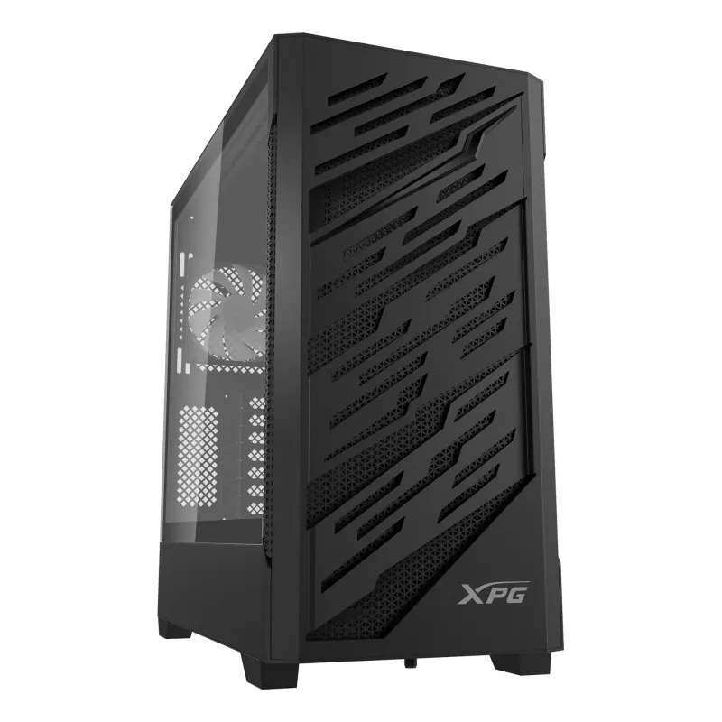 XPG STARKER AIR BTF caixa mid-tower preta, Midi Tower, PC, preto, ATX, EATX, micro ATX, Mini-ITX, SPCC, vidro temperado, Gaming