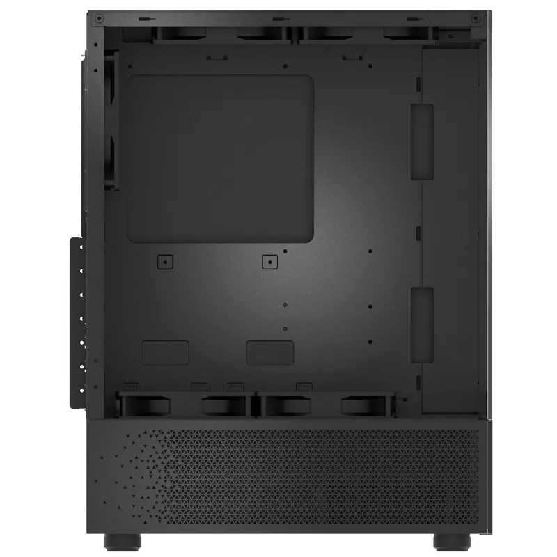 XPG Invader X Mini caixa de PC Midi Tower, ATX/Micro-ATX/Mini-ITX, vidro temperado, 5 ventoinhas ARGB de 120 mm, USB-C, sem fonte de alimentação, preta