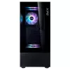 XPG Invader X Mini caixa de PC Midi Tower, ATX/Micro-ATX/Mini-ITX, vidro temperado, 5 ventoinhas ARGB de 120 mm, USB-C, sem fonte de alimentação, preta
