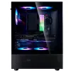 XPG Invader X Mini caixa de PC Midi Tower, ATX/Micro-ATX/Mini-ITX, vidro temperado, 5 ventoinhas ARGB de 120 mm, USB-C, sem fonte de alimentação, preta