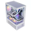 XPG Invader X Mini caixa de PC Midi Tower, ATX/Micro-ATX/Mini-ITX, painéis de vidro, 5 ventoinhas ARGB de 120 mm, USB-C, sem fonte de alimentação, branca