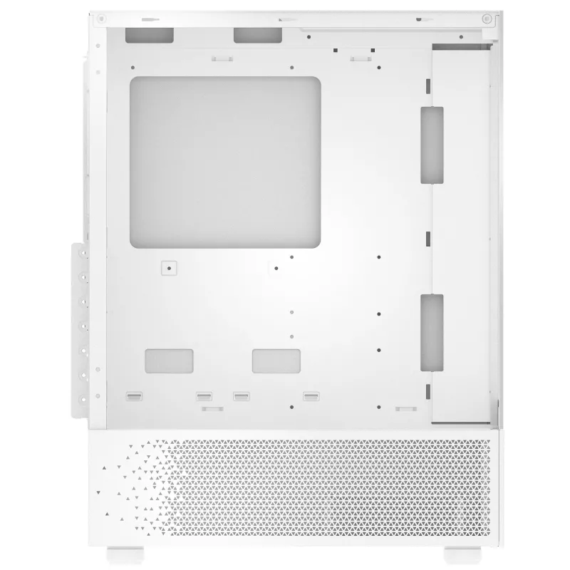 XPG Invader X Mini caixa de PC Midi Tower, ATX/Micro-ATX/Mini-ITX, painéis de vidro, 5 ventoinhas ARGB de 120 mm, USB-C, sem fonte de alimentação, branca