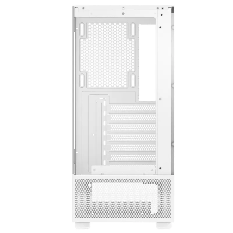 XPG Invader X Mini caixa de PC Midi Tower, ATX/Micro-ATX/Mini-ITX, painéis de vidro, 5 ventoinhas ARGB de 120 mm, USB-C, sem fonte de alimentação, branca