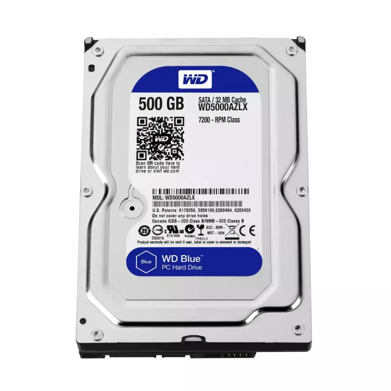 WESTERN DIGITAL disco rígido - Wd Blue WD5000AZLX - 500GB - SATA 3.5in - 7200rpm - 32MB cache