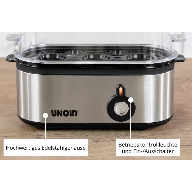 Unold 38610 Cozedor de ovos 3 ovos 210 W Aço inoxidável