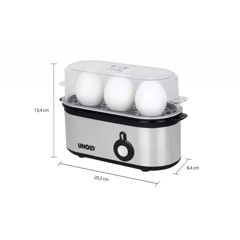 Unold 38610 Cozedor de ovos 3 ovos 210 W Aço inoxidável