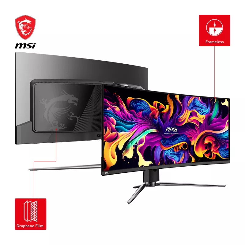 Monitor de computador MSI MAG 341CQPDE QD-OLED 86,4 cm (34 polegadas) 3440 x 1440 píxeis UltraWide Quad HD Preto