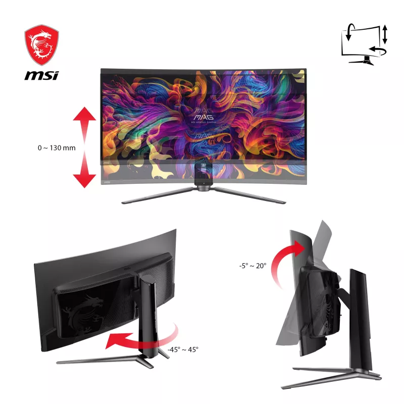 Monitor de computador MSI MAG 341CQPDE QD-OLED 86,4 cm (34 polegadas) 3440 x 1440 píxeis UltraWide Quad HD Preto