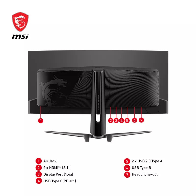 Monitor de computador MSI MAG 341CQPDE QD-OLED 86,4 cm (34 polegadas) 3440 x 1440 píxeis UltraWide Quad HD Preto