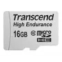 Memória flash Transcend 16GB MicroSDHC Class 10 com adaptador