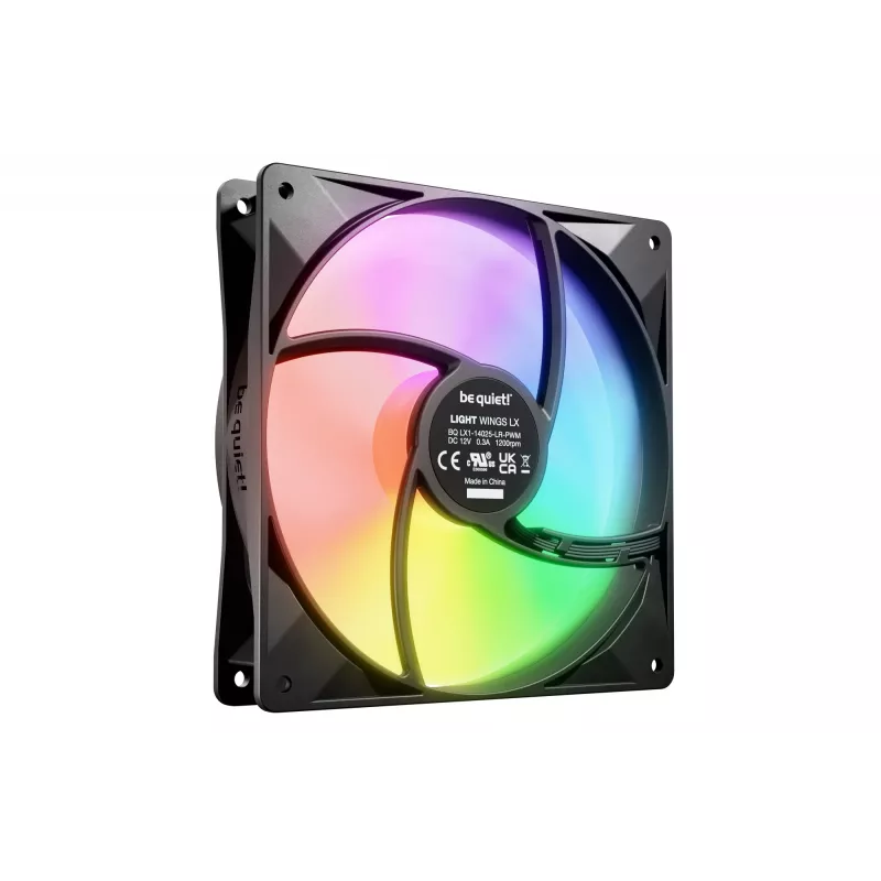 Ventoinha para caixa de computador be quiet LIGHT WINGS LX 140mm PWM 3-Pack Preto 14 cm 3 unid.