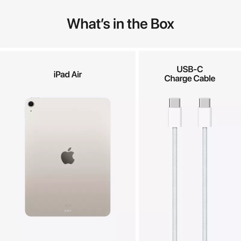 APPLE iPad Air (2025) - M3 - 11in - 7.ª geração - Wi-Fi - 512GB - Starlight