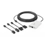 Hanwha XNB-6001 câmara de segurança IP tipo box, para interior, 2 MP, PoE, PTZ digital, marfim