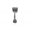 Cabo adaptador USB 2.0 DIGITUS, OTG, Type Mini-B - A M/F, 20cm, compatível com USB 2.0, preto