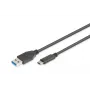 Cabo de ligação USB Type-C DIGITUS ASSMANN, tipo C para A M/M, 1m Super Speed preto