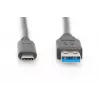 Cabo de ligação USB Type-C DIGITUS ASSMANN, tipo C para A M/M, 1m Super Speed preto