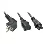 Cabo de alimentação Lindy 30047 preto conector fêmea C13 conector fêmea C5