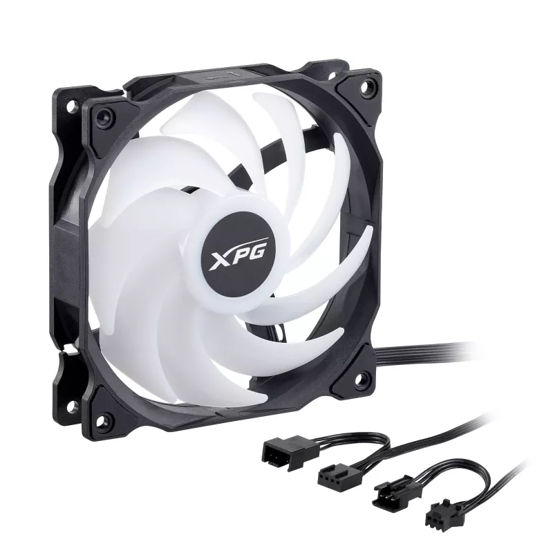 XPG VENTO 120 ARGB PWM preto, ventoinha, 12 cm, 300 U/min, 1850 U/min, preto