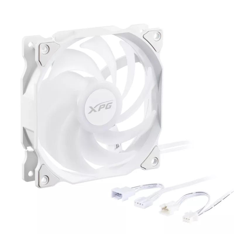 XPG VENTO 120 ARGB PWM branco, ventoinha, 12 cm, 300 U/min, 1850 U/min, branco