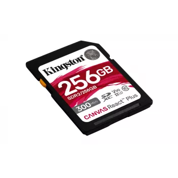 Kingston Technology 256 GB Canvas React Plus SDXC UHS-II 300R/260W U3 V90 para Full HD/4K/8K