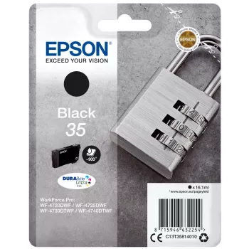 Tinteiro Epson 35 WF-4720 WF-4720DWF WF-4725DWF WF-4730 WF-4730DTWF WF-4740 WF-4740DTWF preto