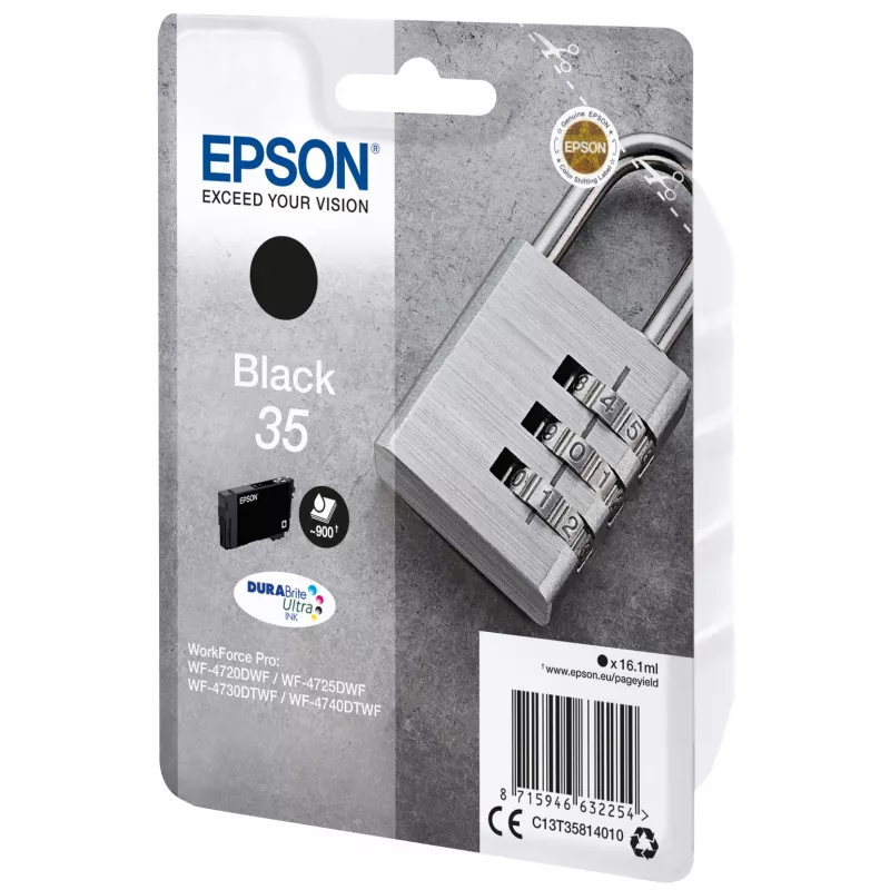 Tinteiro Epson 35 WF-4720 WF-4720DWF WF-4725DWF WF-4730 WF-4730DTWF WF-4740 WF-4740DTWF preto