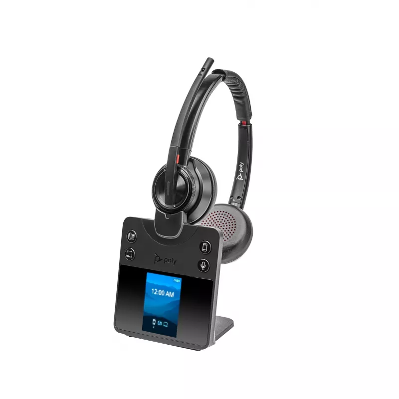 HP Poly Savi 8420 Office estéreo DECT 1880-1900 MHz headset, sem fios, escritório/call center, 160 g, headset, preto