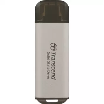 TRANSCEND Esd300s - 512 GB SSD portátil - USB Type-C - 3D-NAND-Flash - prateado