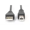 Cabo de ligação USB 2.0 DIGITUS ASSMANN, Type-A - B M/M, 5m compatível com USB 2.0 preto