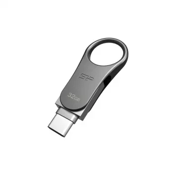 SILICON POWER Mobile C80 – 32 GB pen drive dual USB – Type-C / Type-A – cinzento