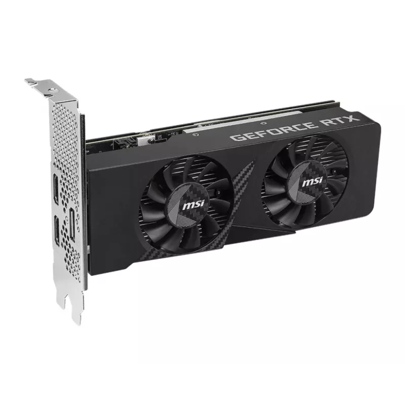 Placa gráfica MSI GeForce RTX 3050 6 GB GDDR6, PCIe x8 4.0, 1492 MHz Boost, 96-bit, 2x HDMI 2.1 + DP 1.4a, 70 W, 2 ventoinhas, FH/HL