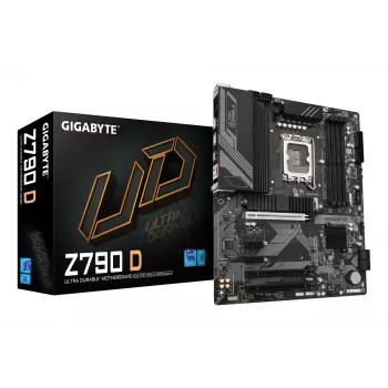 Placa-mãe GIGABYTE Z790 D - Compatível com CPUs Intel Core de 14.ª geração, VRM digital 12+1+1 fases, até 7600 MHz DDR5 (OC), 3x PCIe 4.0 M.2, LAN 2,5 GbE, USB 3.2 Gen 2