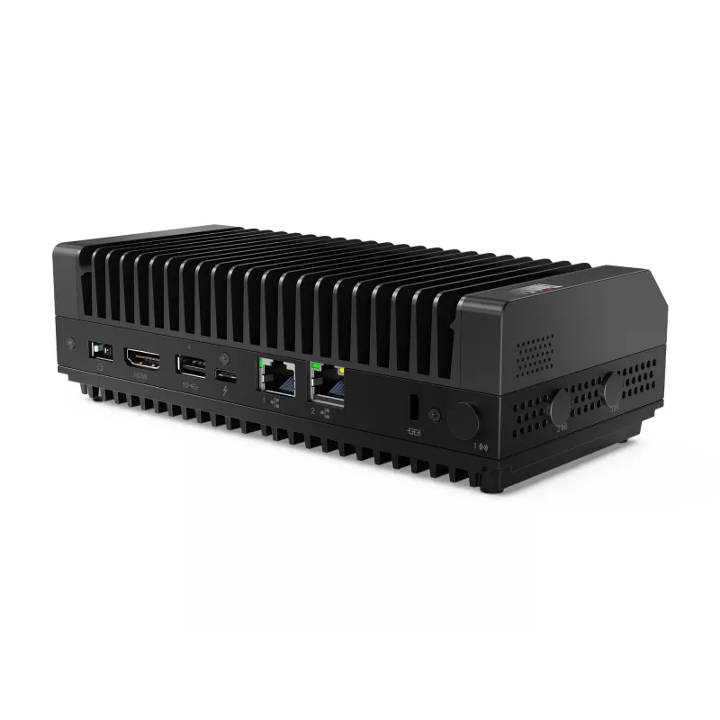 Mini PC Lenovo ThinkEdge SE30 Intel Celeron 6305E 1,8 GHz, 8 GB DDR4, 256 GB SSD, Windows 11 IoT Enterprise, preto