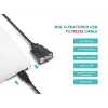 Cabo Equip USB-A para Série (DB9), M/M 1,5m, preto, 1,5 m, USB Type-A, DB-9, macho, macho