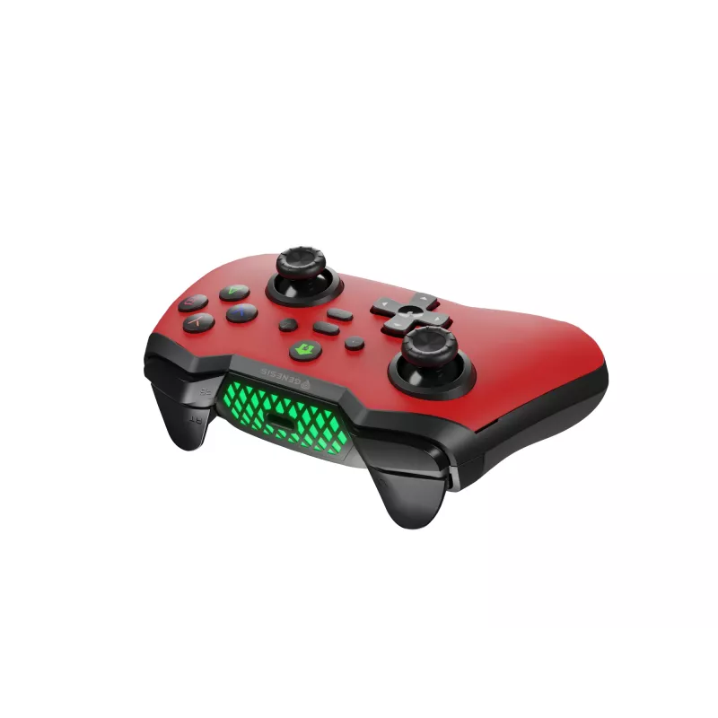 Comando de jogos Genesis Mangan 400 Red Bluetooth Analógico / Digital Android, MAC, Nintendo Switch, PC, iOS