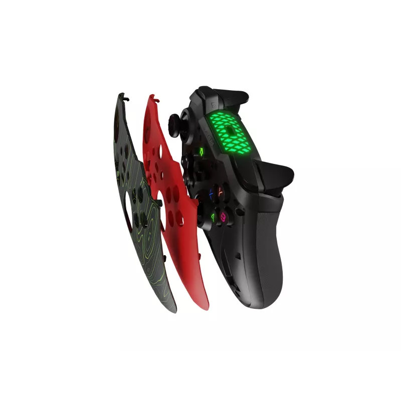 Comando de jogos Genesis Mangan 400 Red Bluetooth Analógico / Digital Android, MAC, Nintendo Switch, PC, iOS