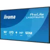 Ecrã de sinalização digital iiyama LH5075UHS-B2AG Ecrã plano de sinalização digital 125,7 cm (49,5 polegadas) LCD Wi-Fi 500 cd/m² 4K Ultra HD preto Processador integrado Android 24/7