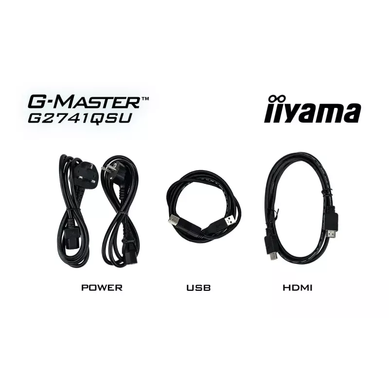 iiyama G-Master Black Hawk G2741QSU-B1 monitor gaming, 68,6 cm (27 polegadas) 2560 x 1440 WQHD IPS, 144 Hz, 1 ms MPRT, FreeSync, HDMI, DisplayPort, hub USB, preto