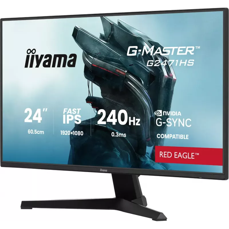 Monitor de computador iiyama G-MASTER G2471HS-B1 60,5 cm (23,8 polegadas) 1920 x 1080 píxeis Full HD preto