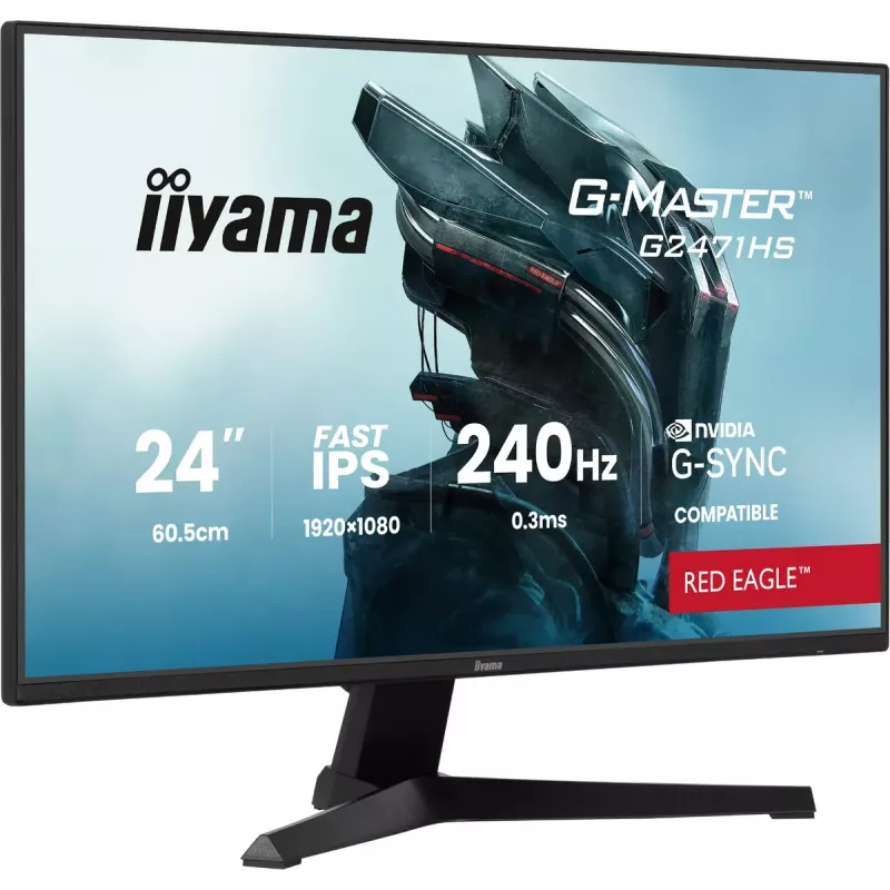 Monitor de computador iiyama G-MASTER G2471HS-B1 60,5 cm (23,8 polegadas) 1920 x 1080 píxeis Full HD preto