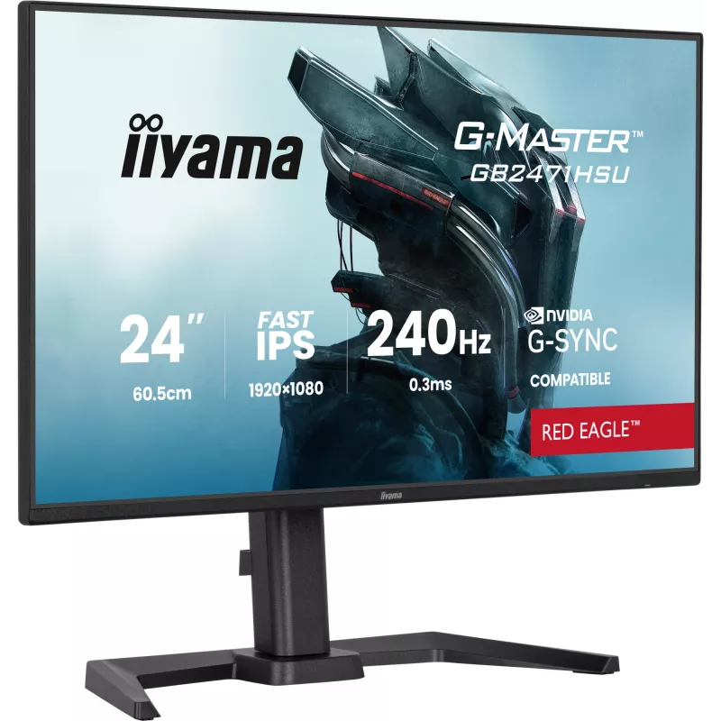 Monitor de computador iiyama G-MASTER GB2471HSU-B1 60,5 cm (23,8 polegadas) 1920 x 1080 píxeis Full HD preto