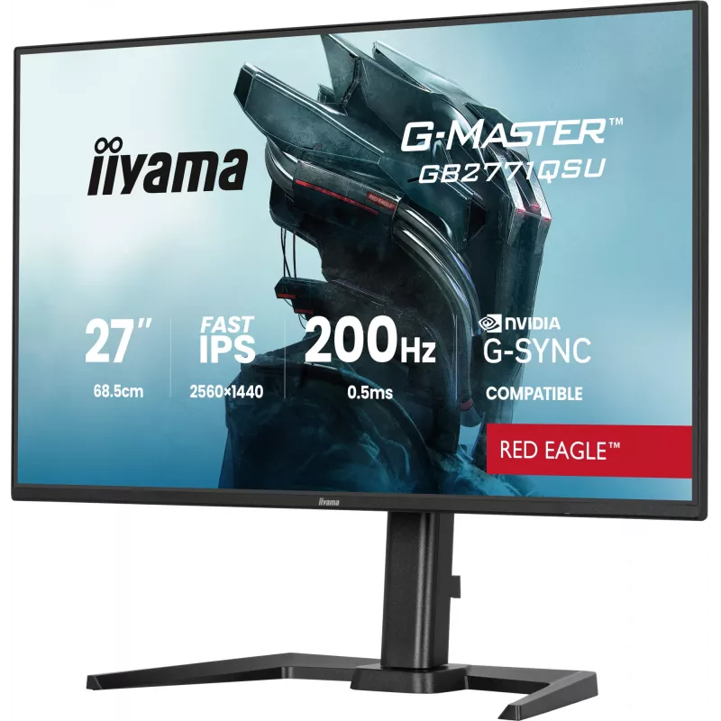 Monitor de computador iiyama G-MASTER GB2771QSU-B1 68,6 cm (27 polegadas) 2560 x 1440 píxeis Wide Quad HD preto