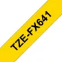 Brother TZE-FX641 Fita adesiva TZE-FX preto sobre amarelo TZ